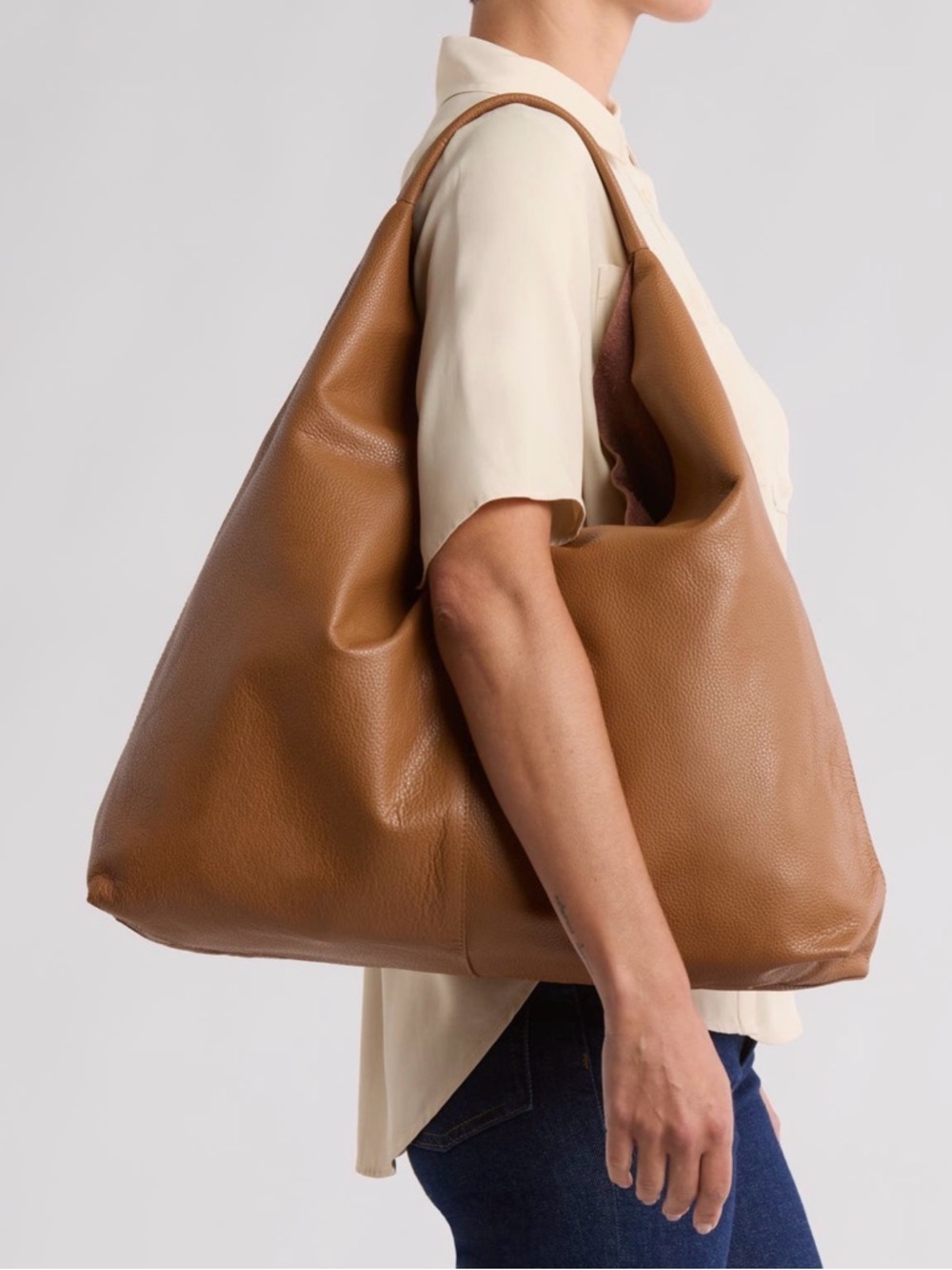 Kurt Geiger London Violet Brown Leather Slouch Hobo Bag; NWT - Picture 2 of 8